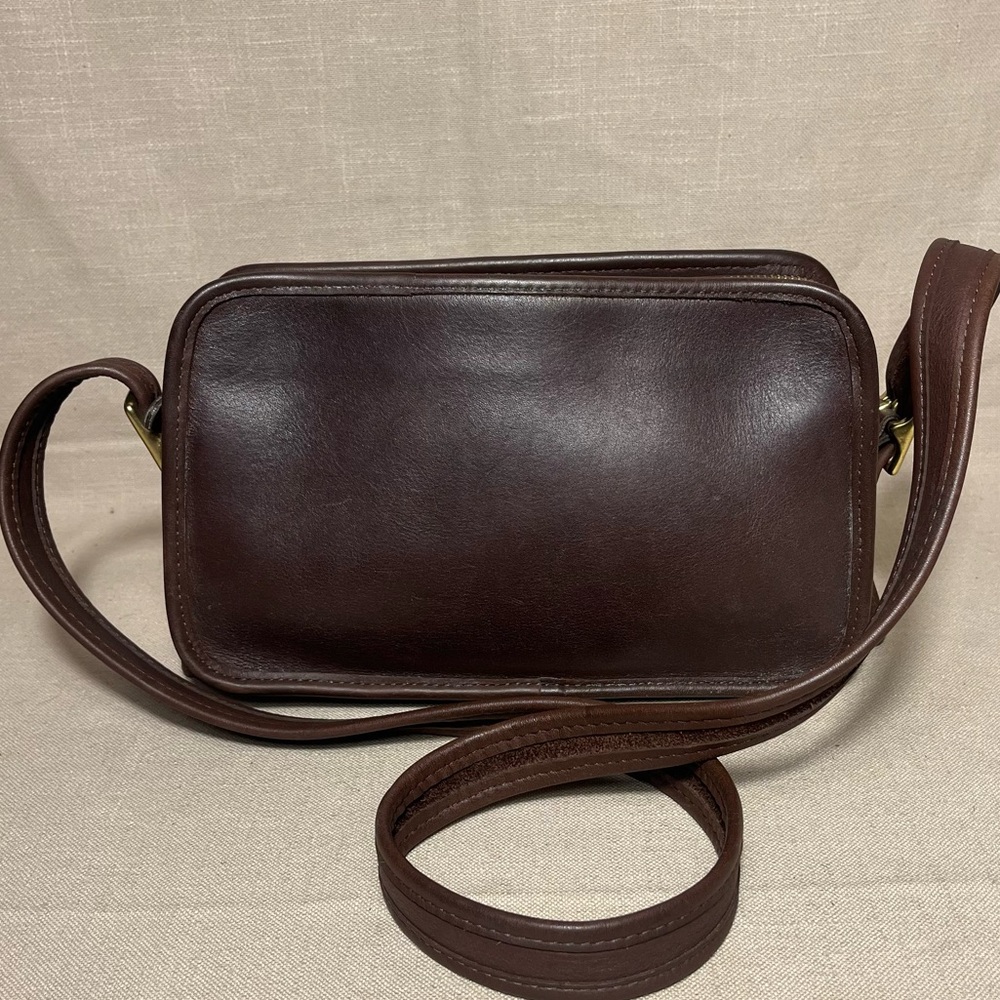 Vintage Coach Women’s Legacy East West Compartment Bag Purse Crossbody Brown